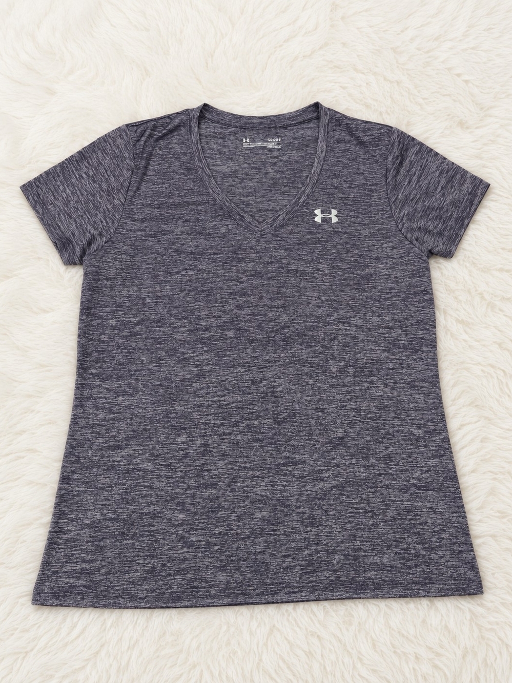 Under Armour Women's Purple Heather V-Neck Short Sleeve Tee
